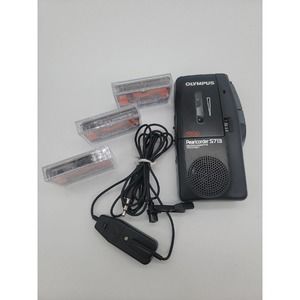 Olympus VCVA Pearlcorder S713 Handheld Microcassette Voice Recorder w/ 3 Tapes